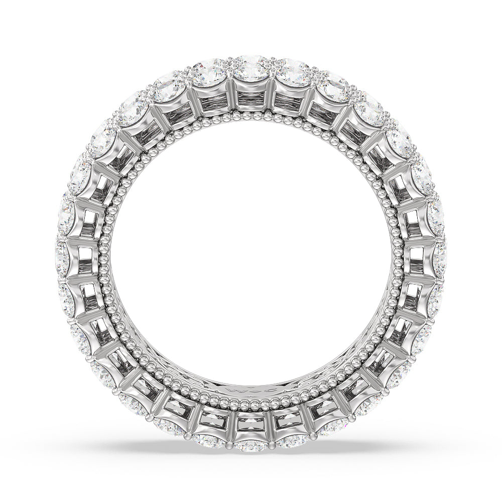 The Montauk Eternity Ring with Platinum / Natural / 3 1/5 Cut Diamond in 14KT Platinum / Natural / 3 1/5 view 2
