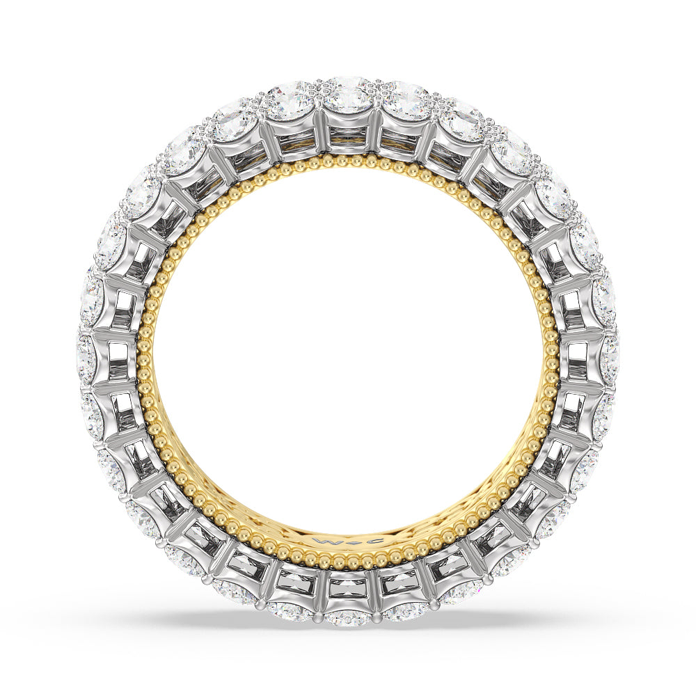 The Montauk Eternity Ring with 18KT White & Yellow Gold / Natural / 3 1/5 Cut Diamond in 14KT White & Yellow Gold / Natural / 3 1/5 view 2
