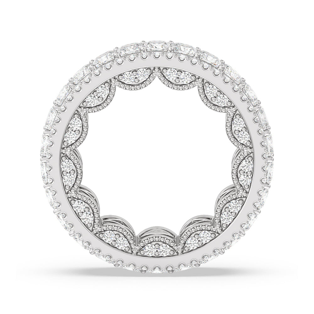 The Greenpoint Eternity Ring with Platinum / Natural / 6 9/10 Cut Diamond in 14KT Platinum / Natural / 6 9/10 view 2
