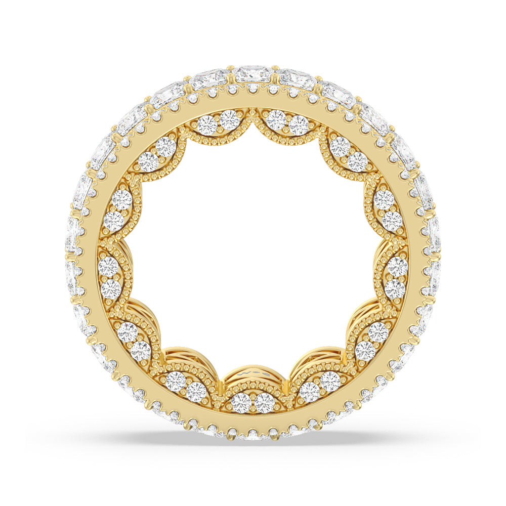 The Greenpoint Eternity Ring with 18KT Yellow Gold / Natural / 6 9/10 Cut Diamond in 14KT Yellow Gold / Natural / 6 9/10 view 2
