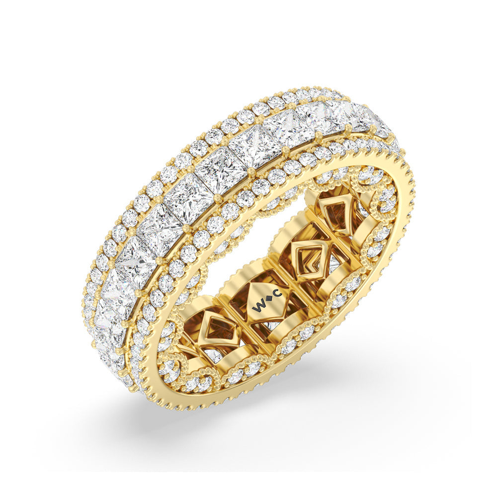 The Greenpoint Eternity Ring with 18KT Yellow Gold / Natural / 6 9/10 Cut Diamond in 14KT Yellow Gold / Natural / 6 9/10 view 3
