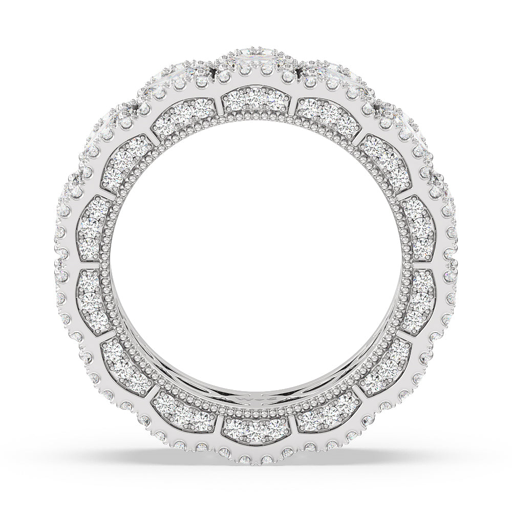 The Cloisters Eternity Ring with Platinum / Natural / 5 3/4 Cut Diamond in 14KT Platinum / Natural / 5 3/4 view 2
