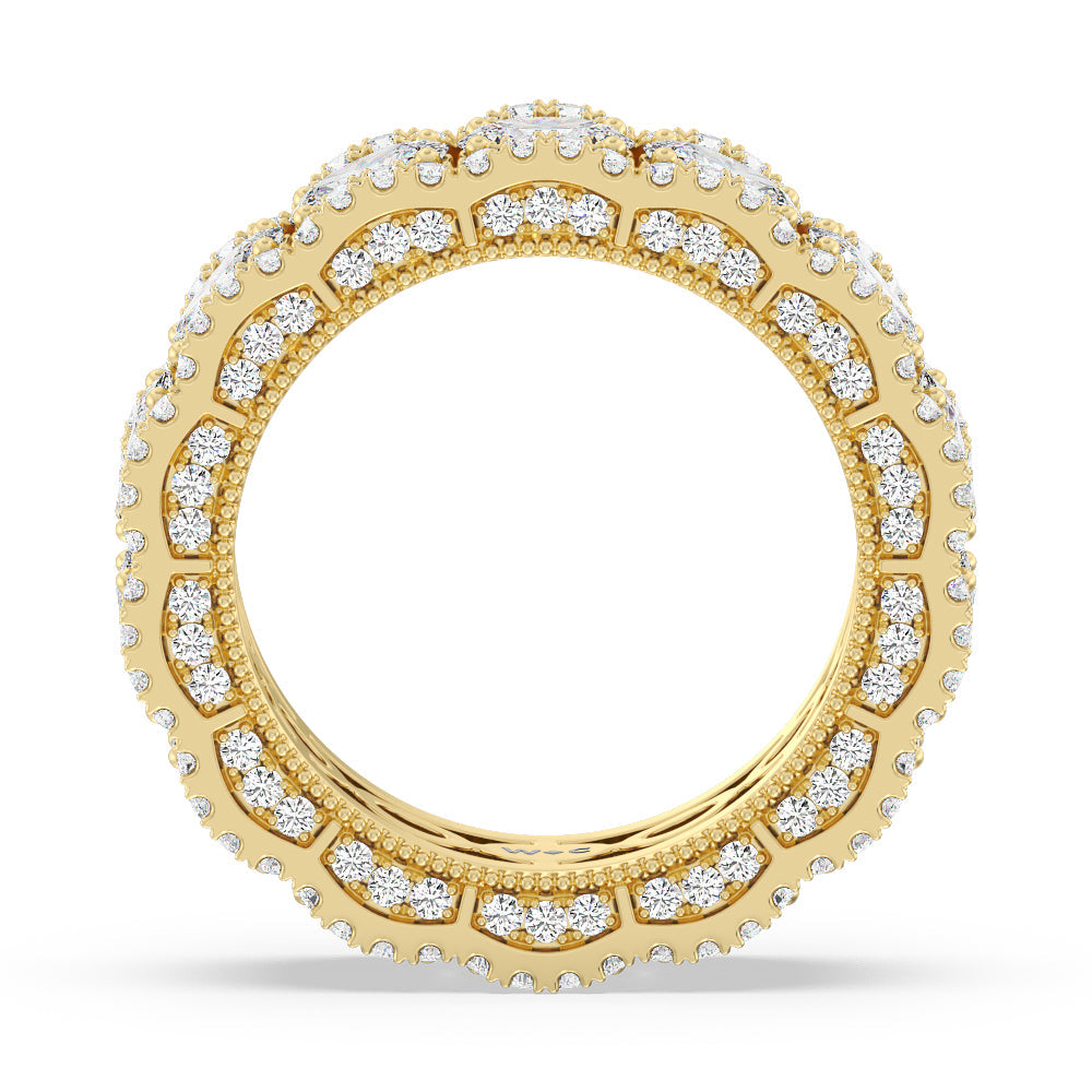 The Cloisters Eternity Ring with 18KT Yellow Gold / Natural / 5 3/4 Cut Diamond in 14KT Yellow Gold / Natural / 5 3/4 view 2
