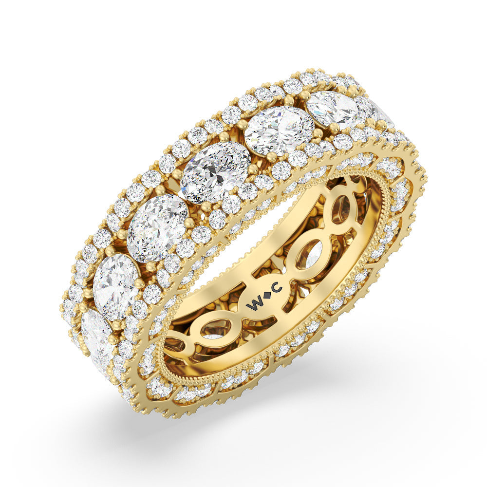 The Cloisters Eternity Ring with 18KT Yellow Gold / Natural / 5 3/4 Cut Diamond in 14KT Yellow Gold / Natural / 5 3/4 view 3
