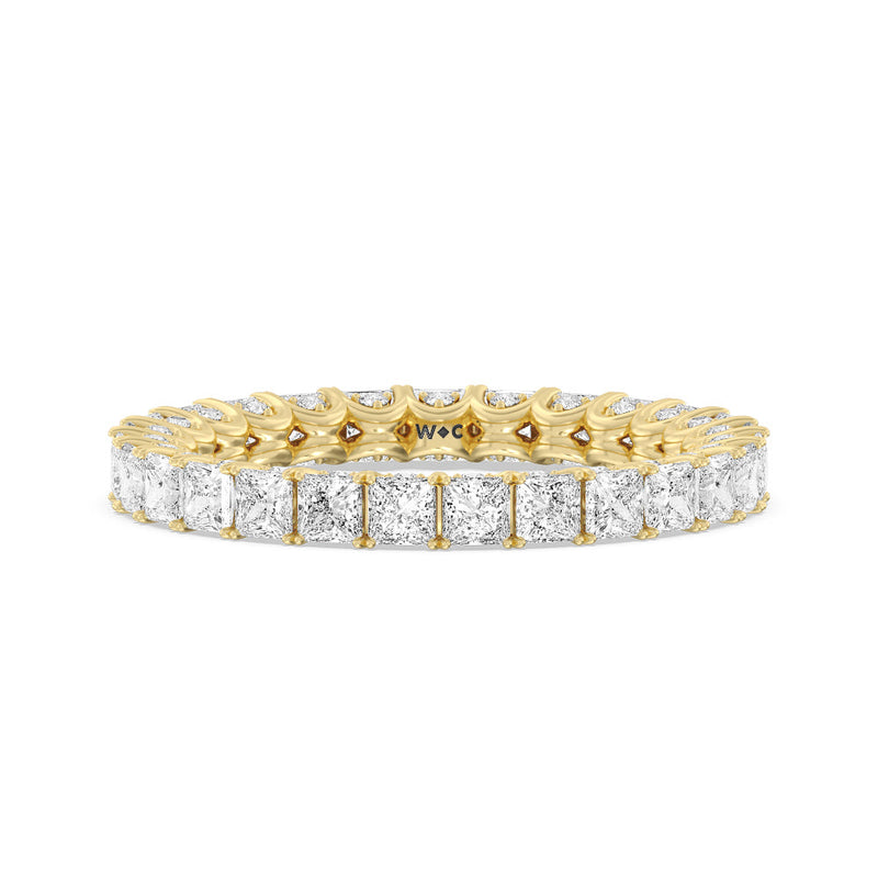 Princess Split Prong Basket Eternity Ring