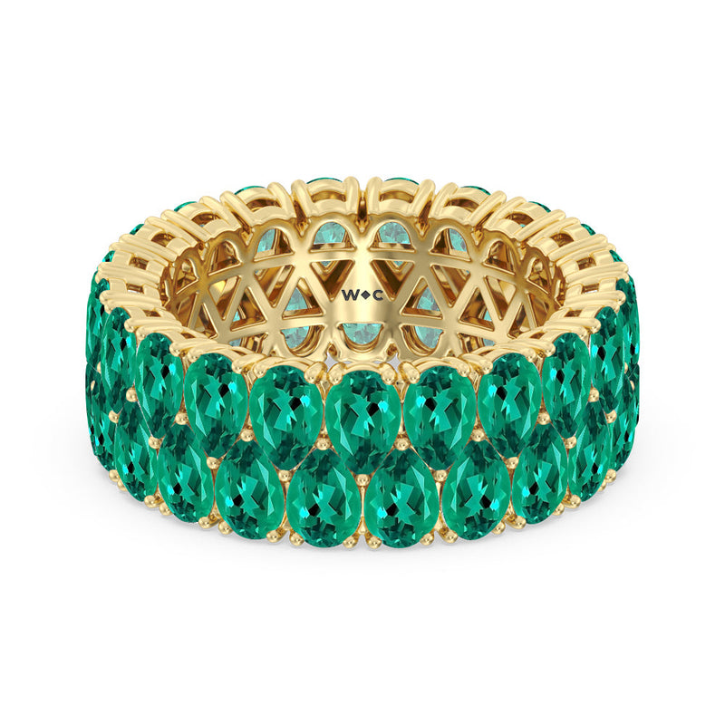 The Oculus Created Emerald Eternity Ring Size 7.5