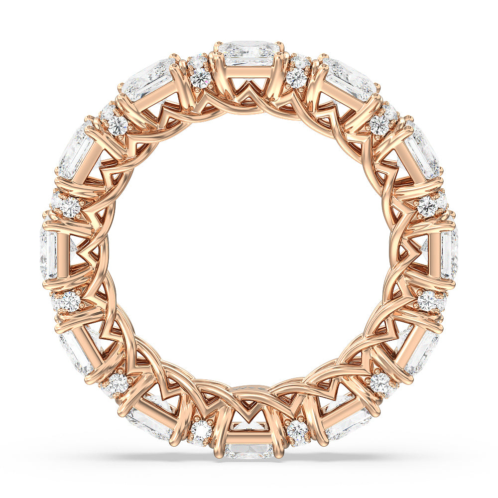 The Guggenheim Eternity Ring with 18KT Rose Gold / Natural / 5 Cut Diamond in 14KT Rose Gold / Natural / 5 view 2
