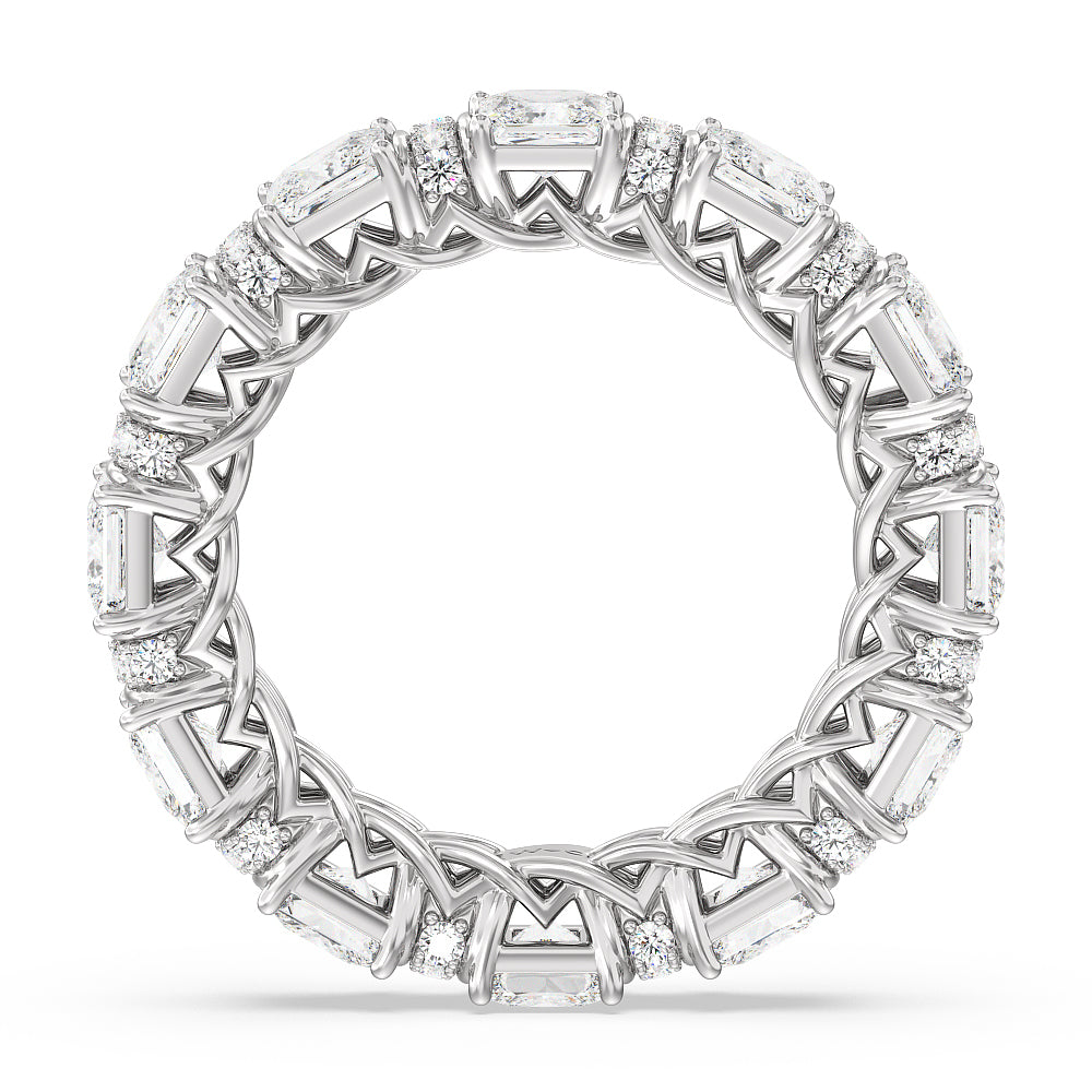 The Guggenheim Eternity Ring with Platinum / Natural / 5 Cut Diamond in 14KT Platinum / Natural / 5 view 2

