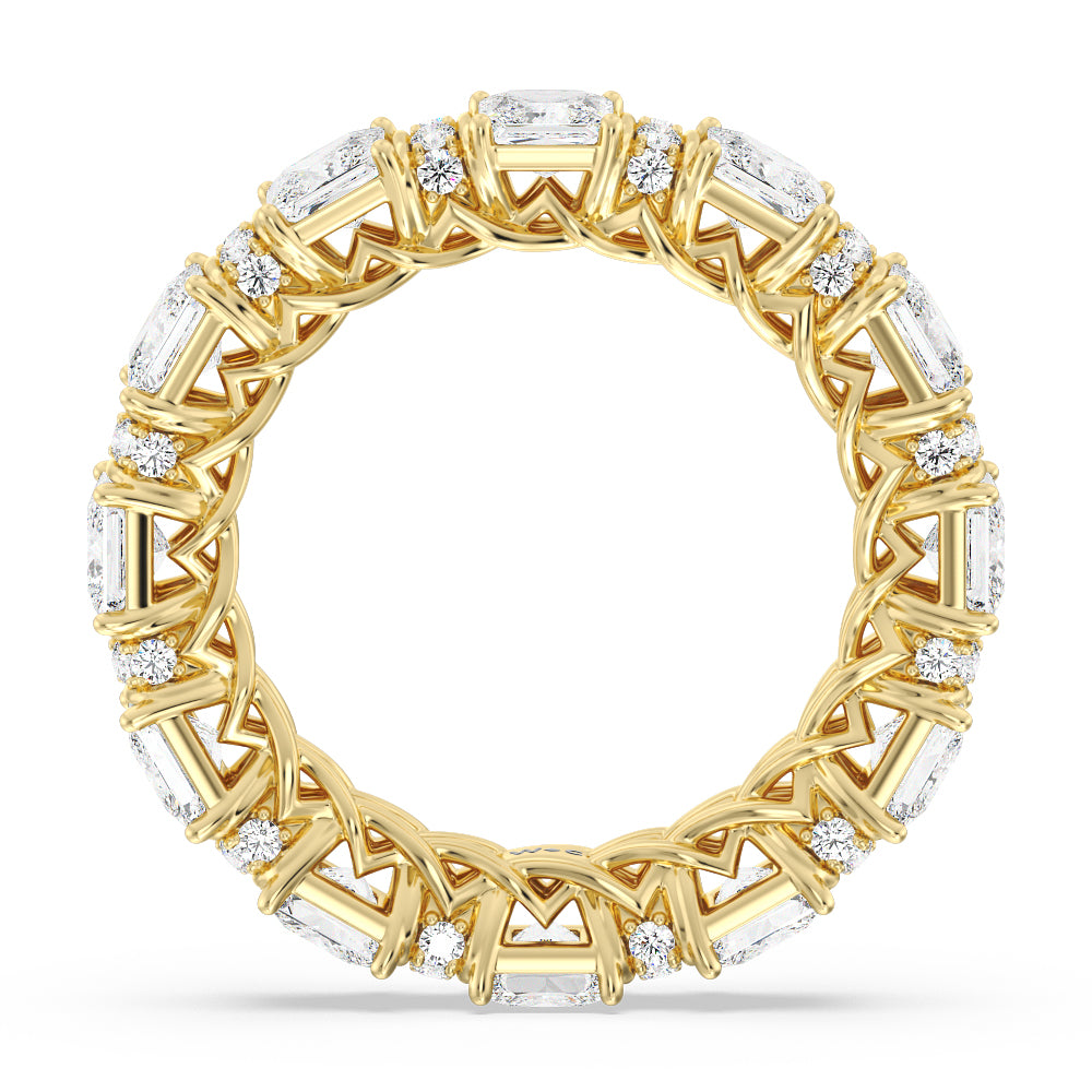 The Guggenheim Eternity Ring with 18KT Yellow Gold / Natural / 5 Cut Diamond in 14KT Yellow Gold / Natural / 5 view 2
