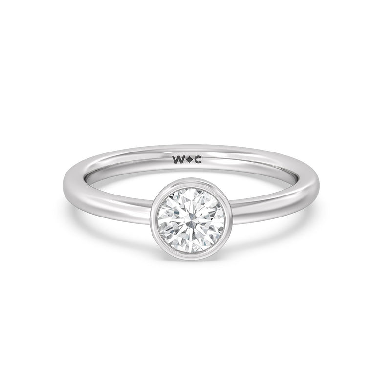 Round Bezel Stackable Ring