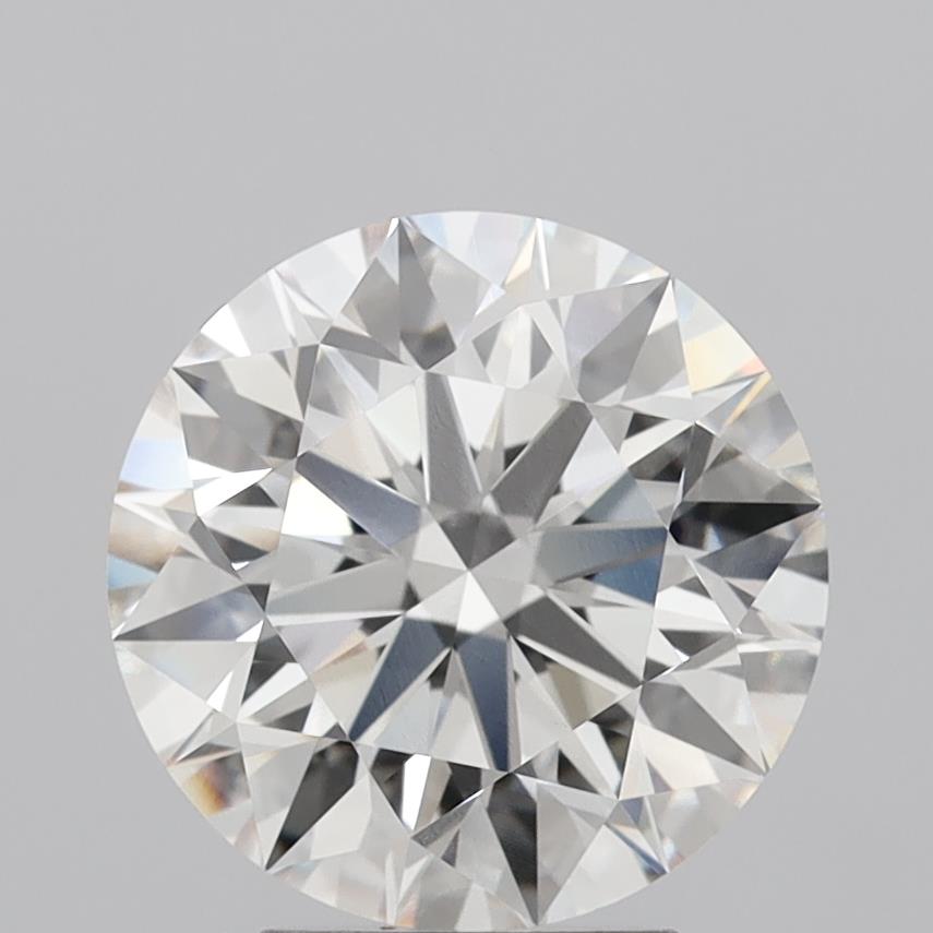 4.21 Carat Round Lab Diamond with  Cut Diamond in 14KT  view 1
