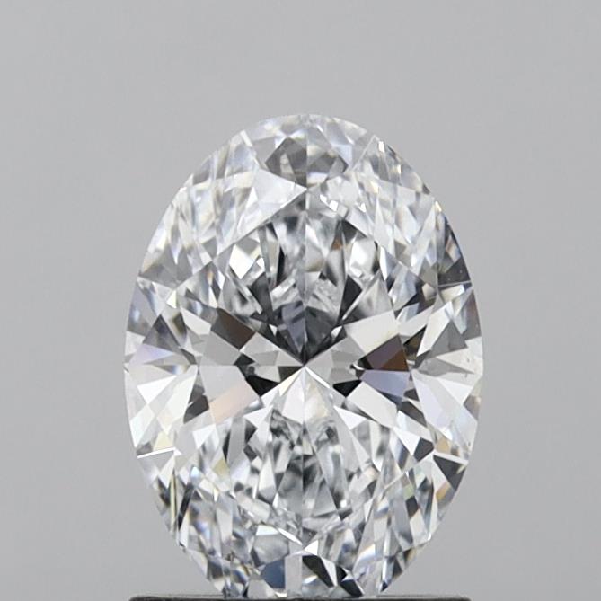 1.35 Carat Oval Lab Diamond with  Cut Diamond in 14KT  view 1
