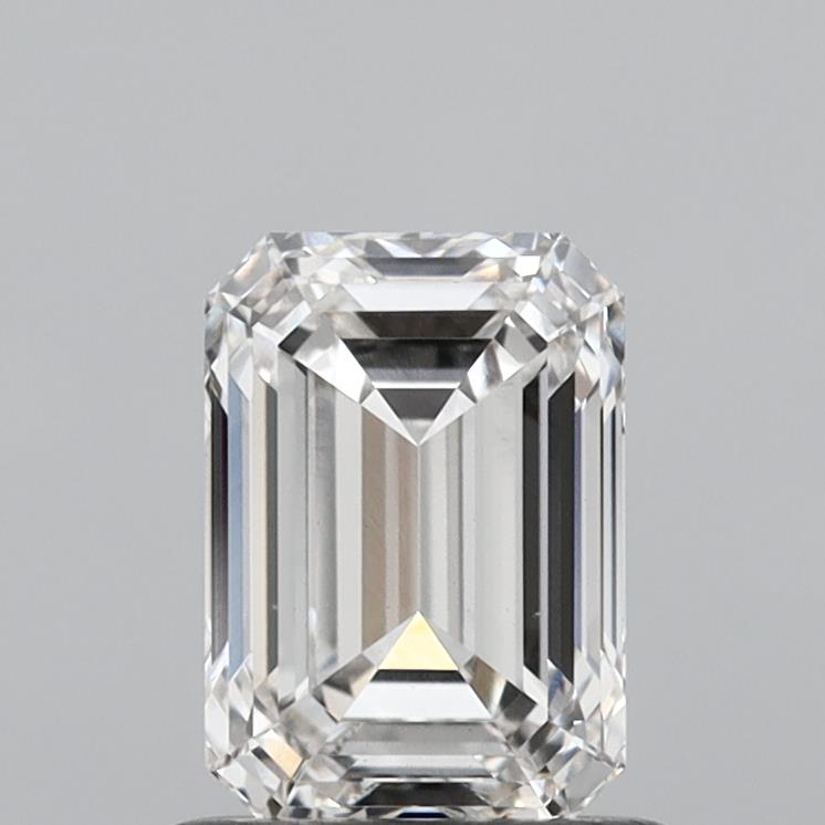 1.0 Carat Emerald Lab Diamond with  Cut Diamond in 14KT  view 1
