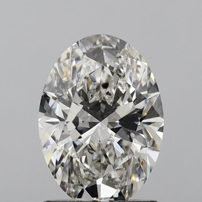 1.56 Carat Oval Lab Diamond with  Cut Diamond in 14KT  view 1
