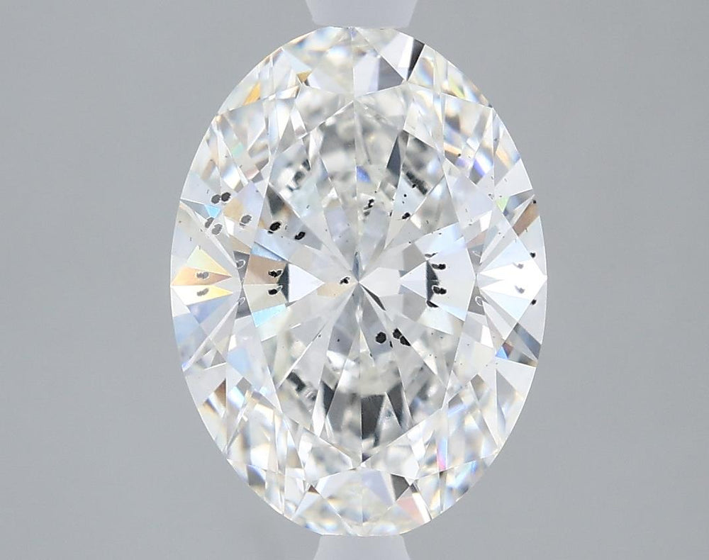 2.71 Carat Oval Lab Diamond with  Cut Diamond in 14KT  view 1
