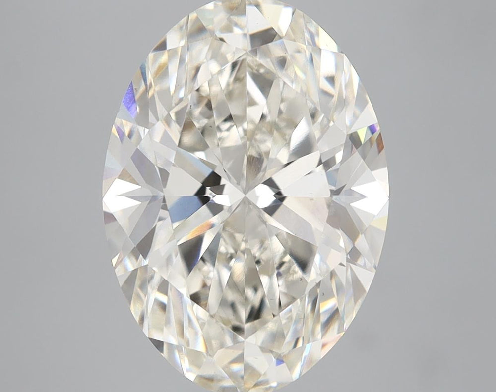 5.3 Carat Oval Lab Diamond with  Cut Diamond in 14KT  view 1
