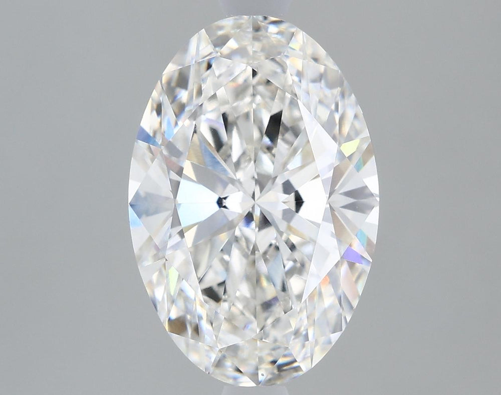 3.01 Carat Oval Lab Diamond with  Cut Diamond in 14KT  view 1
