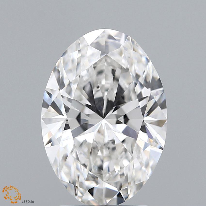 2.83 Carat Oval Lab Diamond with  Cut Diamond in 14KT  view 1
