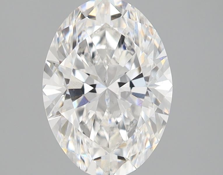 1.31 Carat Oval Lab Diamond with  Cut Diamond in 14KT  view 1
