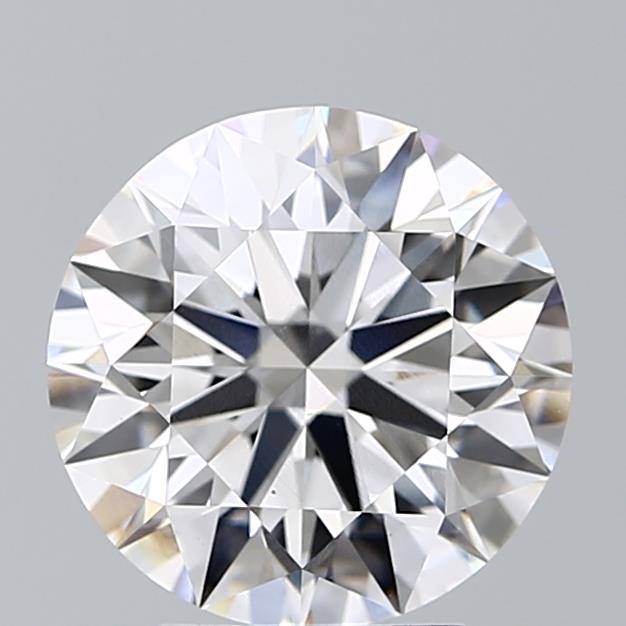 3.04 Carat Round Lab Diamond with  Cut Diamond in 14KT  view 1
