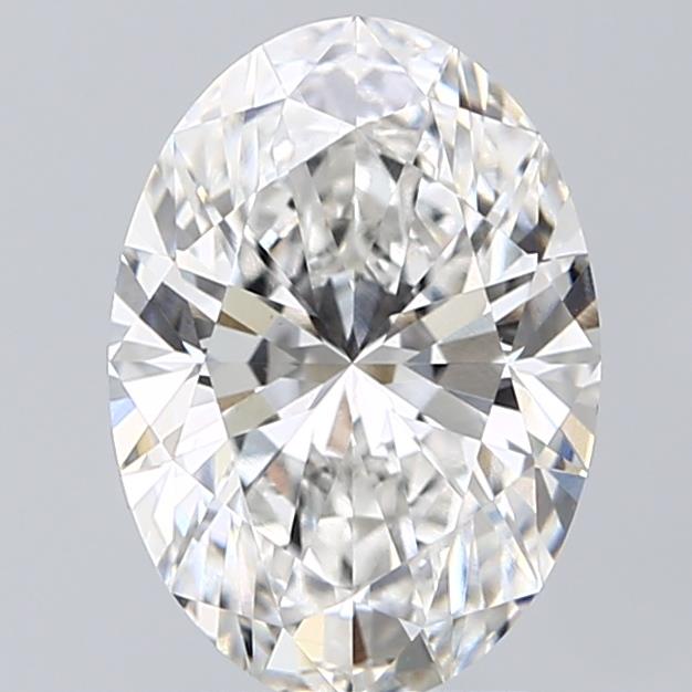 2.72 Carat Oval Lab Diamond with  Cut Diamond in 14KT  view 1
