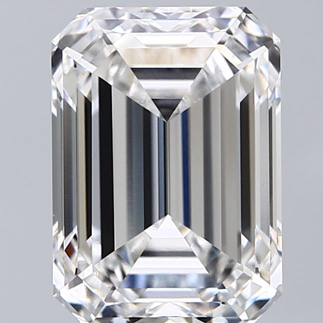5.2 Carat Emerald Lab Diamond with  Cut Diamond in 14KT  view 1
