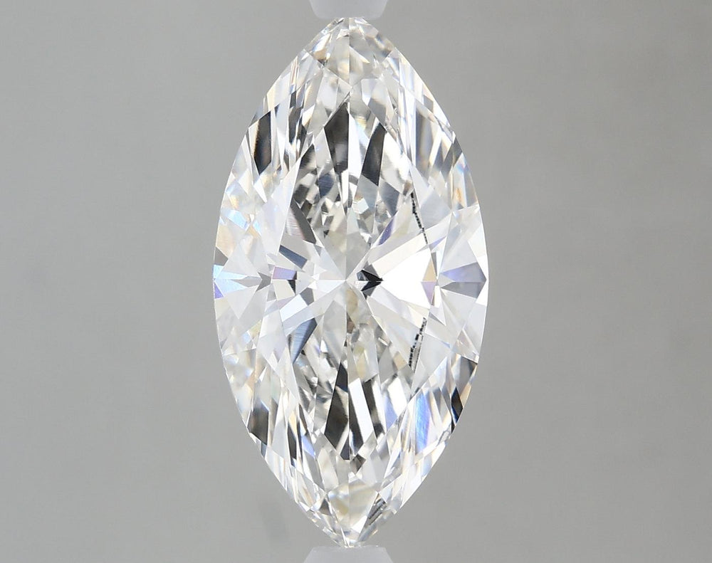 2.61 Carat Marquise Lab Diamond with  Cut Diamond in 14KT  view 1
