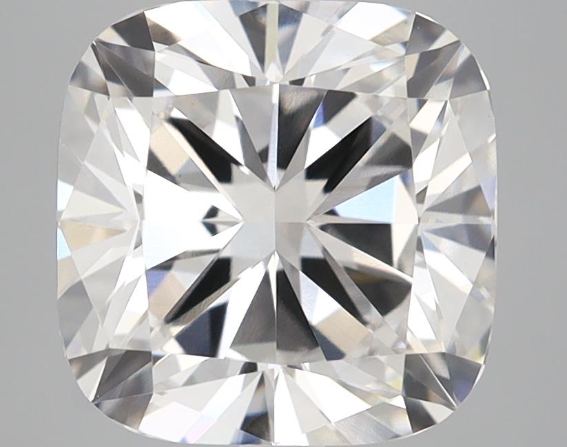 3.7 Carat Cushion Lab Diamond with  Cut Diamond in 14KT  view 1
