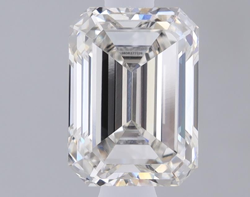 1.07 Carat Emerald Lab Diamond with  Cut Diamond in 14KT  view 1
