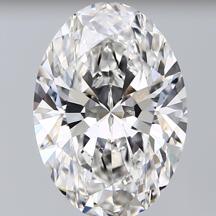 4.69 Carat Oval Lab Diamond with  Cut Diamond in 14KT  view 1
