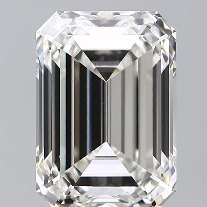 5.34 Carat Emerald Lab Diamond with  Cut Diamond in 14KT  view 1
