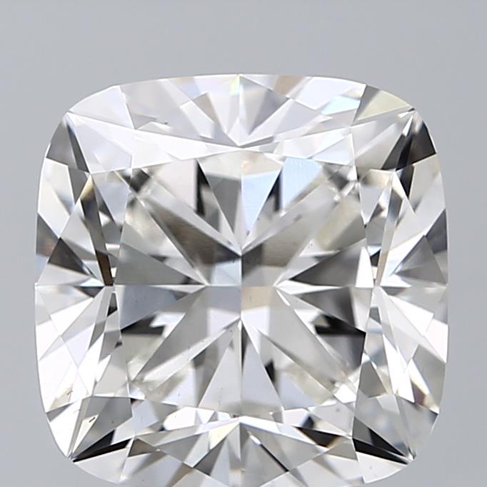 5.59 Carat Cushion Lab Diamond with  Cut Diamond in 14KT  view 1
