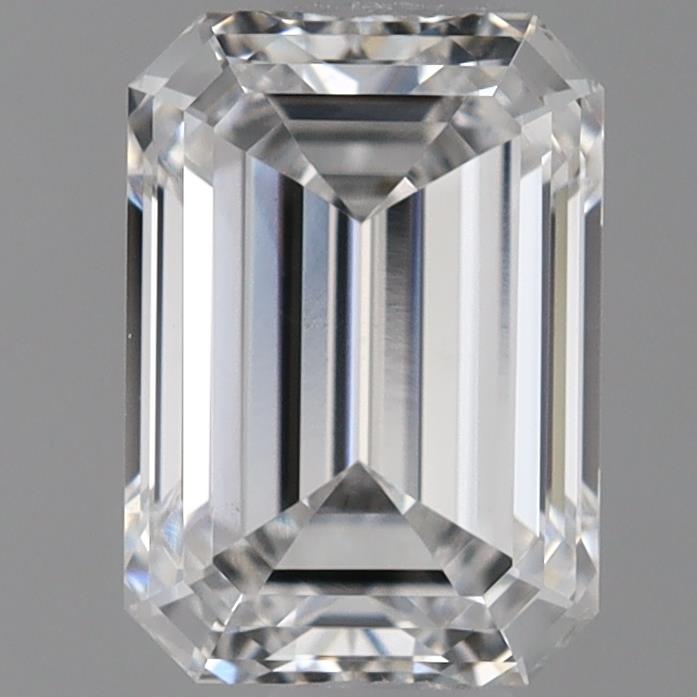 1.02 Carat Emerald Lab Diamond with  Cut Diamond in 14KT  view 1
