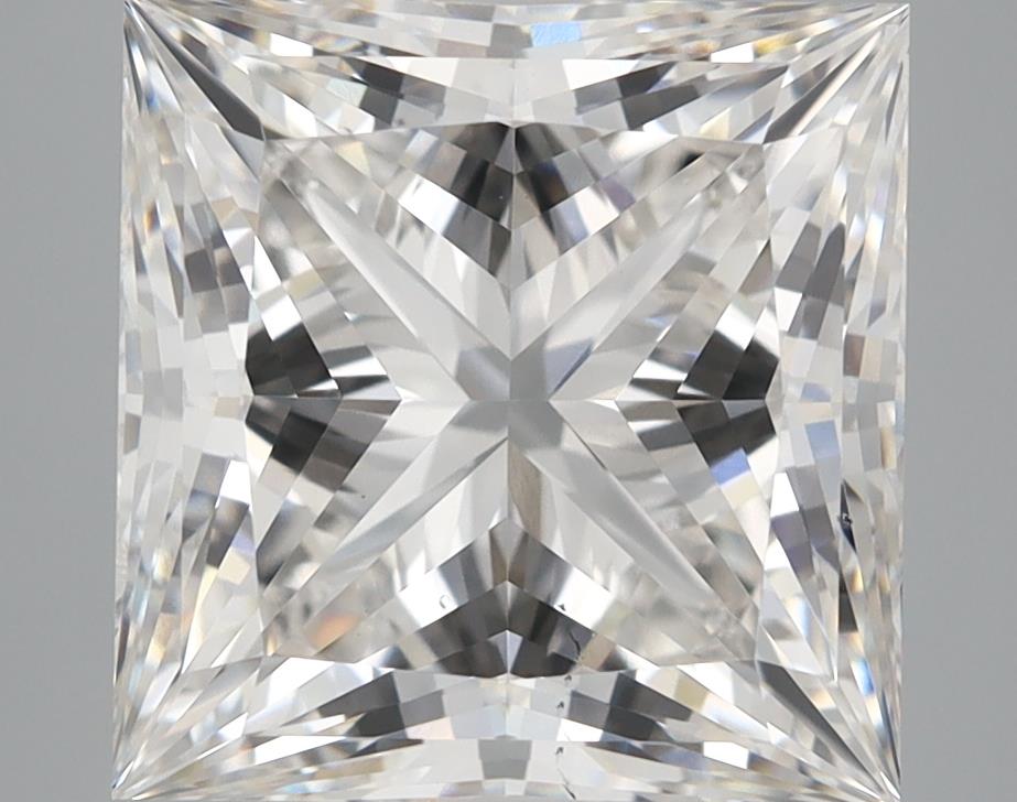 6.09 Carat Princess Lab Diamond with  Cut Diamond in 14KT  view 1

