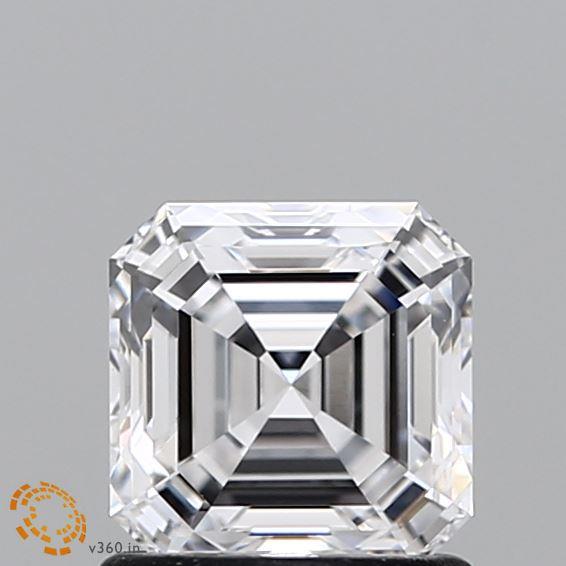 1.1 Carat Asscher Lab Diamond with  Cut Diamond in 14KT  view 1
