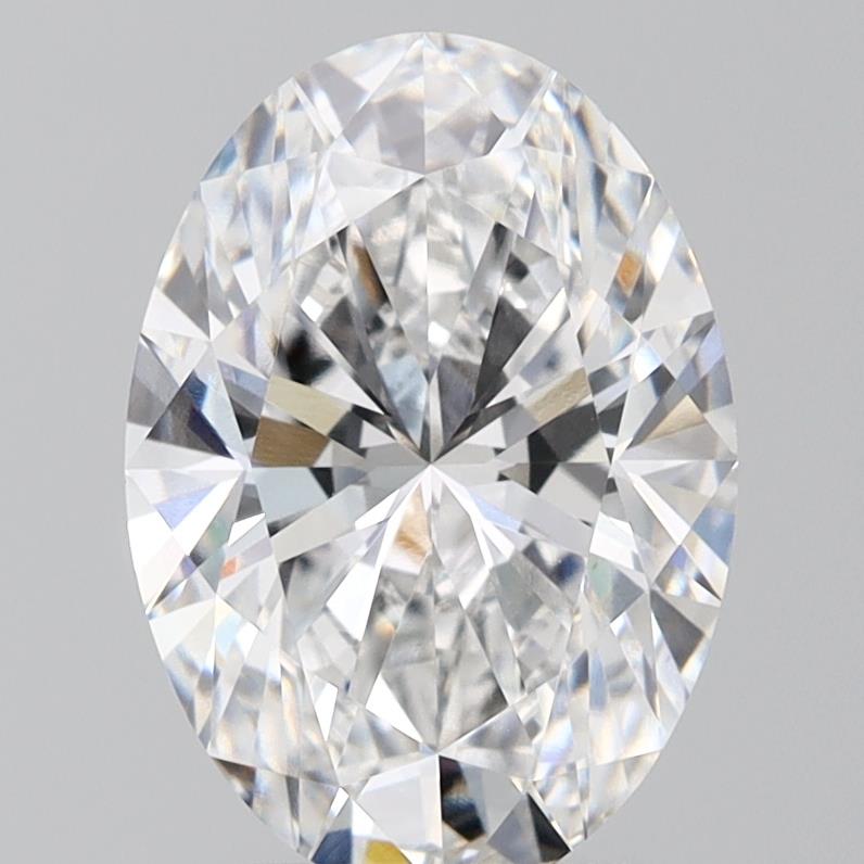 3.11 Carat Oval Lab Diamond with  Cut Diamond in 14KT  view 1
