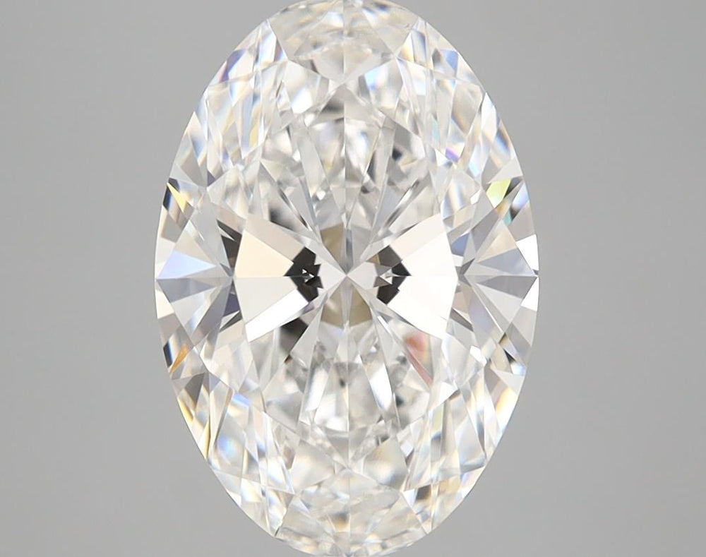 3.09 Carat Oval Lab Diamond with  Cut Diamond in 14KT  view 1
