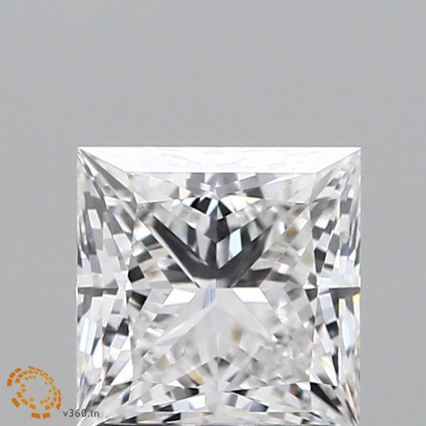 1.55 Carat Princess Lab Diamond with  Cut Diamond in 14KT  view 1
