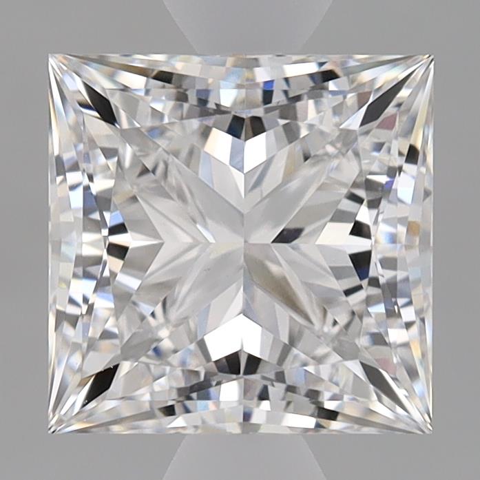2.0 Carat Princess Lab Diamond with  Cut Diamond in 14KT  view 1
