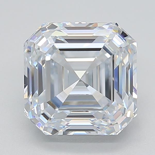 2.04 Carat Asscher Lab Diamond with  Cut Diamond in 14KT  view 1
