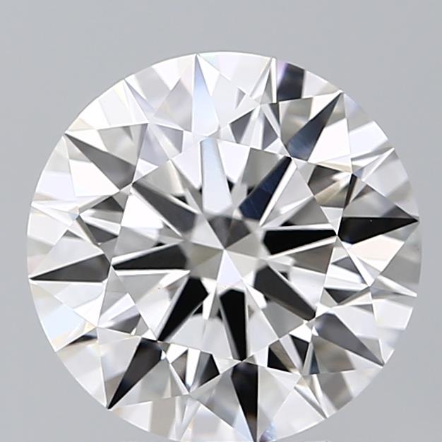 3.56 Carat Round Lab Diamond with  Cut Diamond in 14KT  view 1
