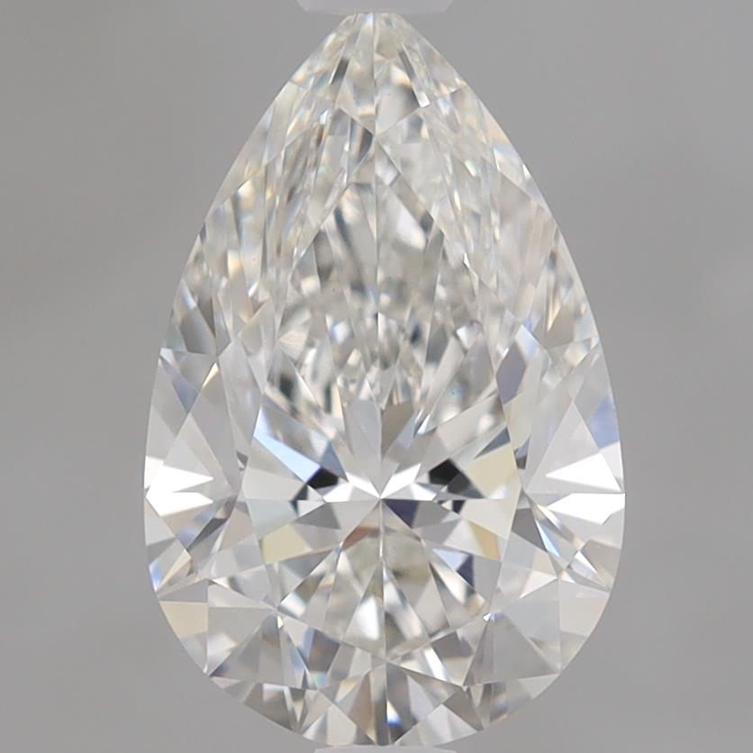 2.3 Carat Pear Lab Diamond with  Cut Diamond in 14KT  view 1
