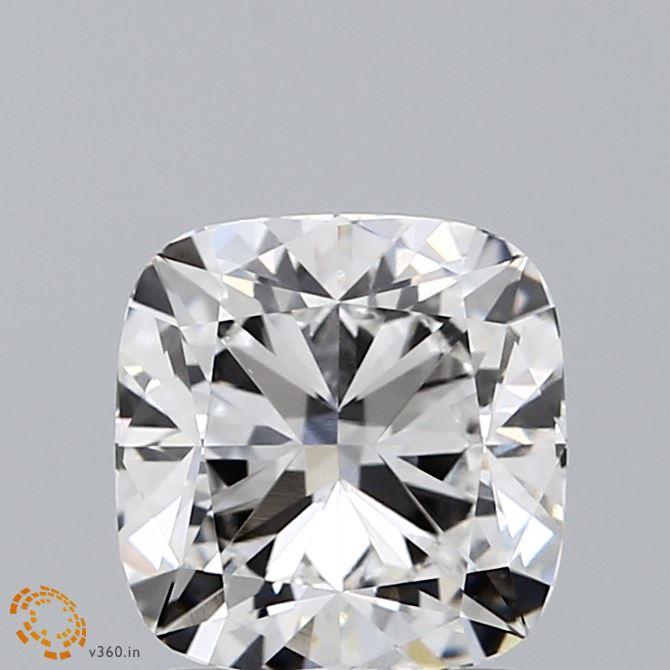 2.09 Carat Cushion Lab Diamond with  Cut Diamond in 14KT  view 1
