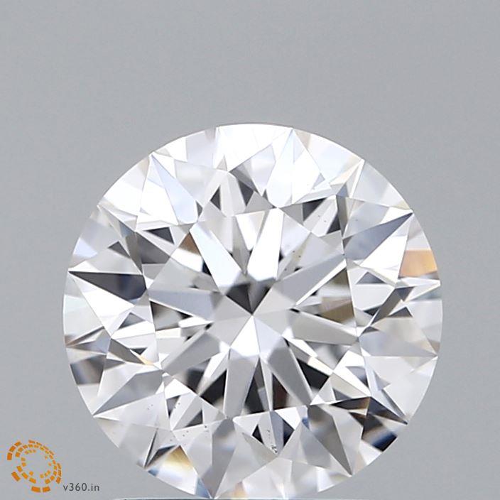 2.02 Carat Round Lab Diamond with  Cut Diamond in 14KT  view 1
