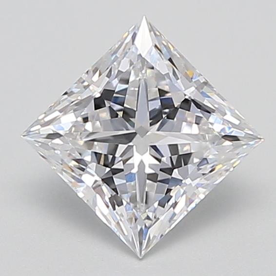 1.36 Carat Princess Lab Diamond with  Cut Diamond in 14KT  view 1
