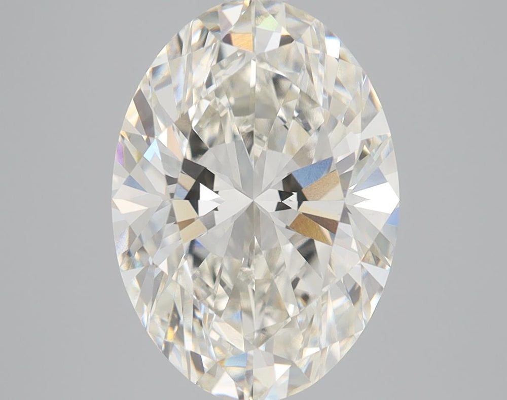 4.51 Carat Oval Lab Diamond with  Cut Diamond in 14KT  view 1
