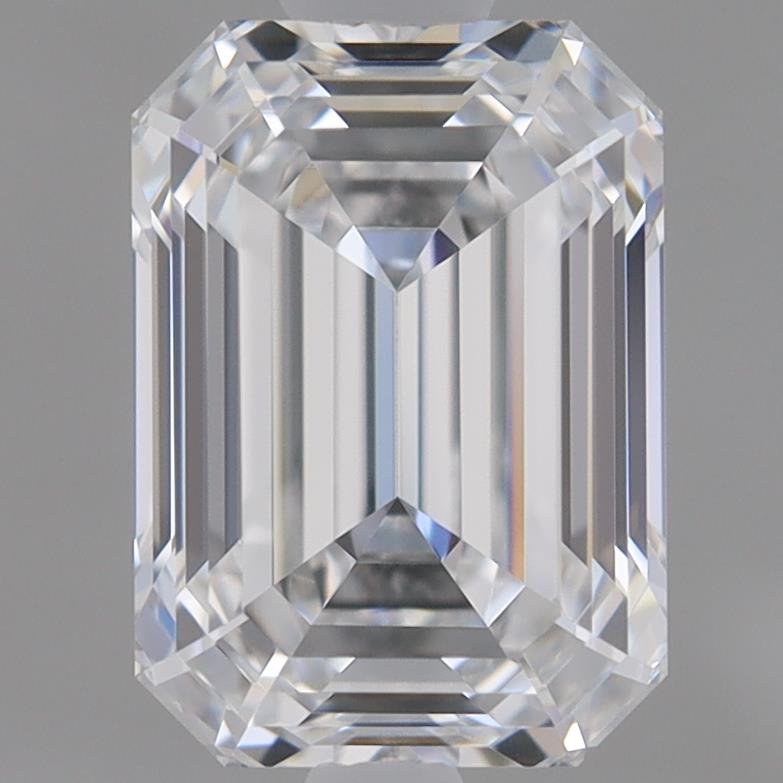 1.03 Carat Emerald Lab Diamond with  Cut Diamond in 14KT  view 1
