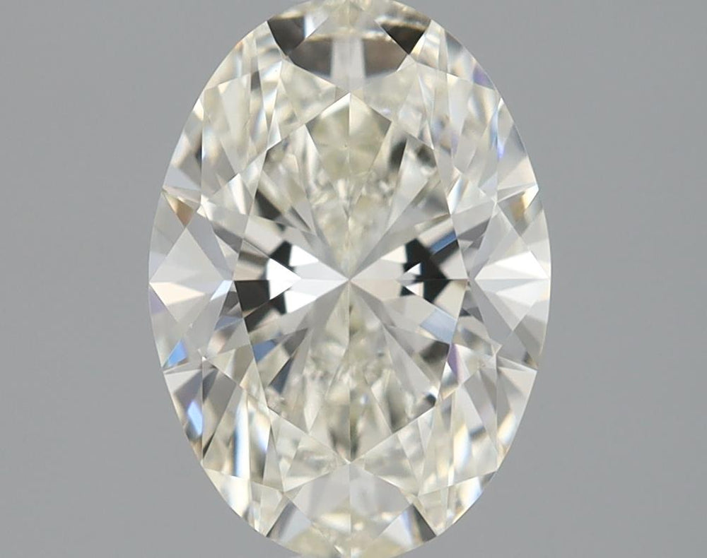 1.0 Carat Oval Lab Diamond with  Cut Diamond in 14KT  view 1
