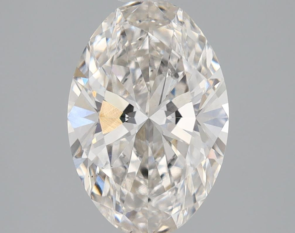 1.27 Carat Oval Lab Diamond with  Cut Diamond in 14KT  view 1
