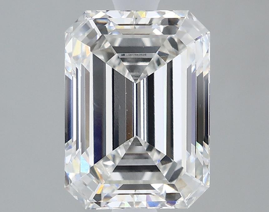 2.54 Carat Emerald Lab Diamond with  Cut Diamond in 14KT  view 1
